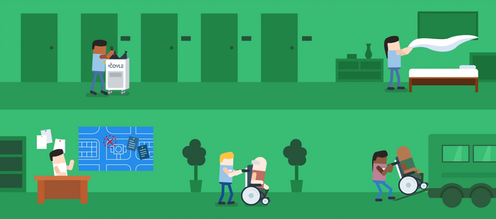 Coyle illustration used a as a fallback for the Coyle illustration video on the homepage presentig Coyle Public Sector.